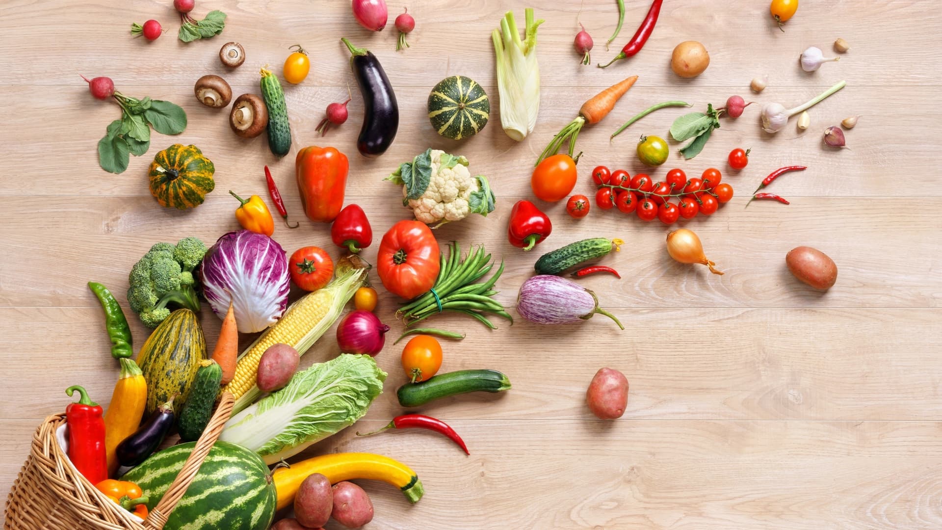 Fresh vegetables and ingredients